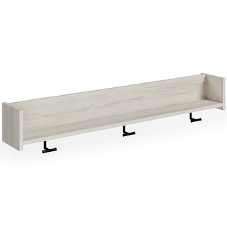 Signature Design by Ashley Wall Mounted Coat Rack with Shelf - 52.75" W x 7.5" D x 7.5" H