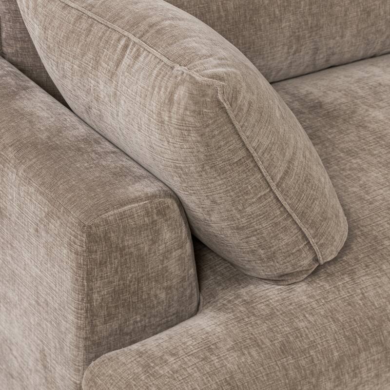 Poly & Bark Milo Sectional with Storage in Taupe Brown