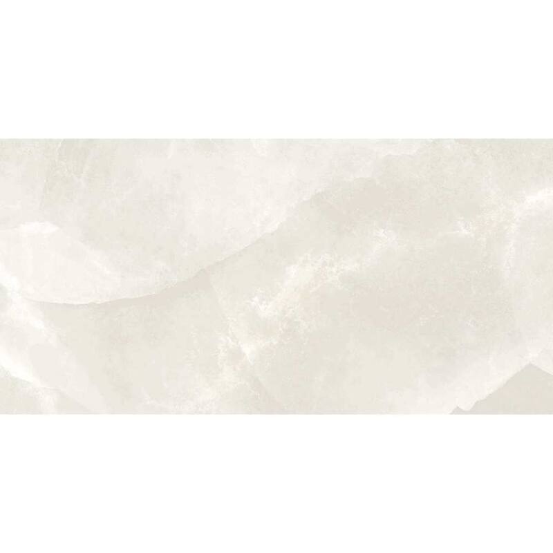 Geo Lust 12in x 24in White Polished Porcelain Tile - Floor & Wall