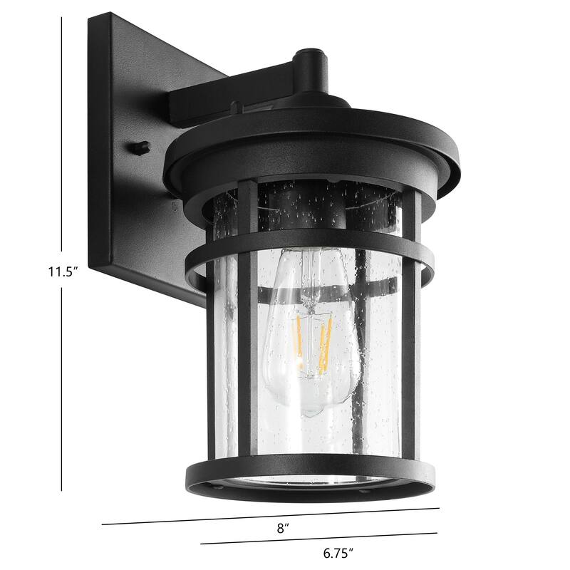 SAFAVIEH Eutrope Outdoor Wall Lantern - 6.8"x8"x11.5" - 7Wx8Dx12H