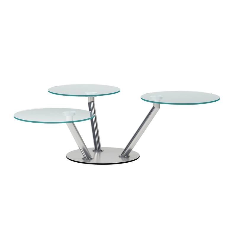 Somette Triple Surface Rotating Cocktail Table