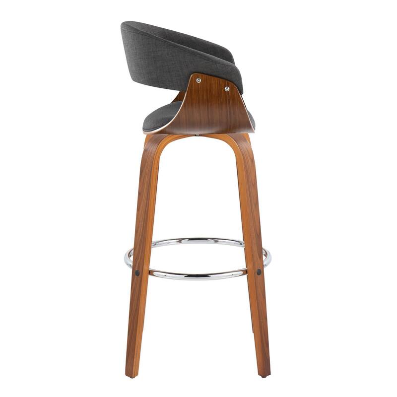Carson Carrington Sauda 30" Fixed-Height Bar Stool with Bent Wood Legs (Set of 2)