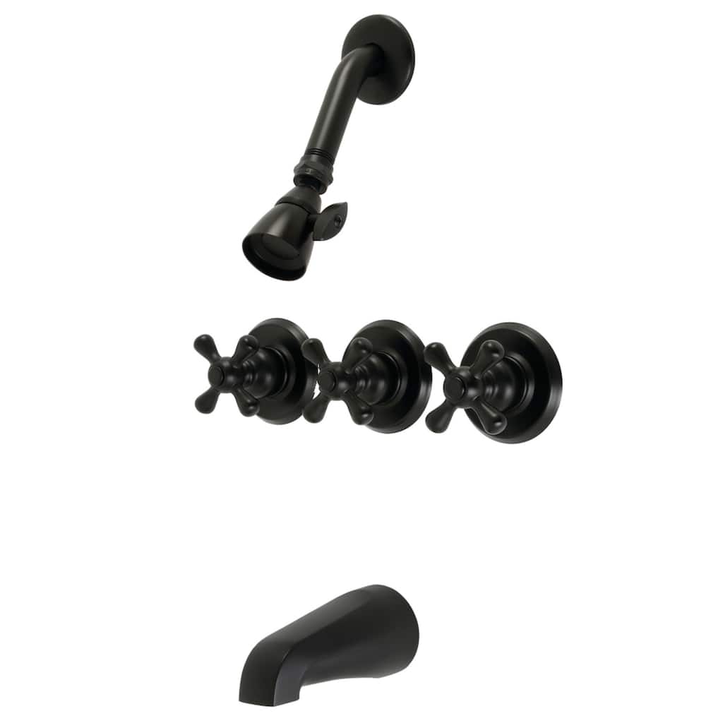 Victorian Three-Handle Tub and Shower Faucet