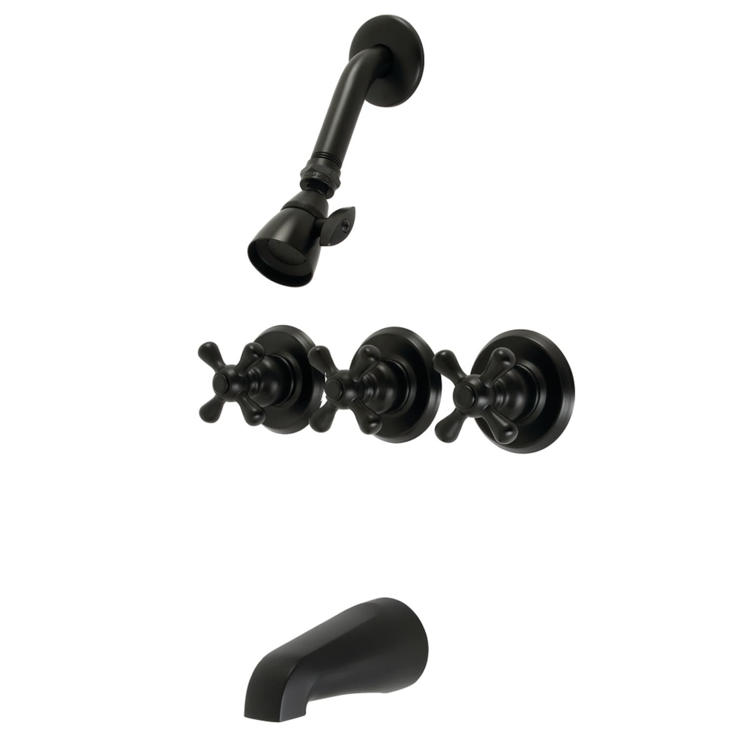 Victorian Three-Handle Tub and Shower Faucet