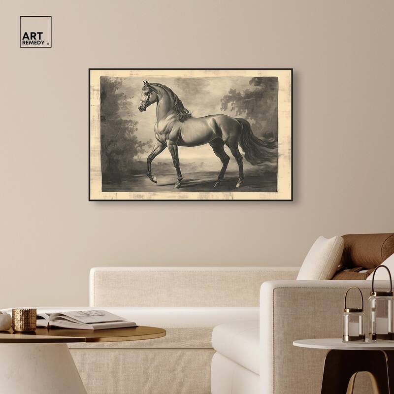 Sketch of a Stallion Canvas by Art Remedy