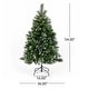 preview thumbnail 20 of 19, 4.5-ft Spruce Pre-Lit or Unlit Artificial Christmas Tree with Glitter Branches Red Berries Pinecones by Christopher Knight Home