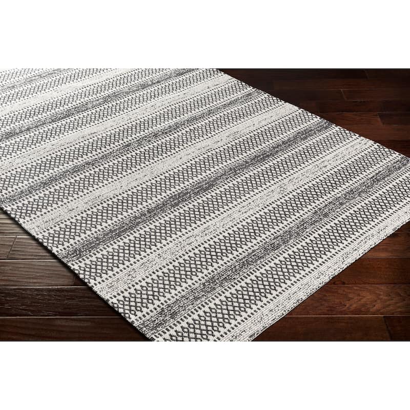 Livabliss Wendy Moroccan Stripe Cotton Area Rug