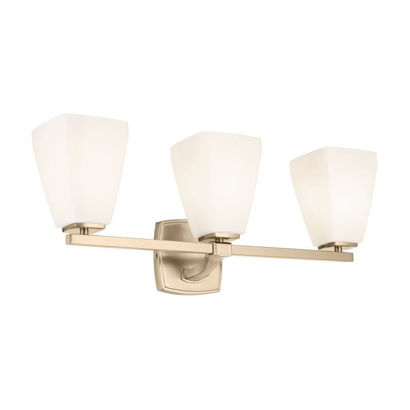 Kichler Lighting Marant 23.75" 3-Light Vanity Light with Opal Glass in Champagne Bronze