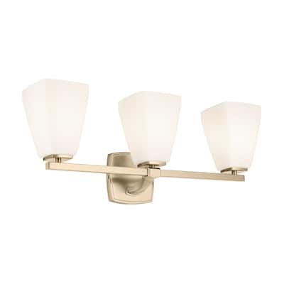 Kichler Lighting Marant 23.75" 3-Light Vanity Light with Opal Glass in Champagne Bronze