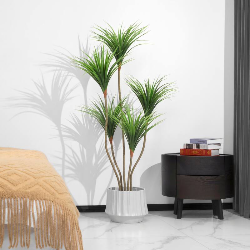 5FT Artificial Dracaena Plant, Tall Faux Floor Tree for Indoor Decor