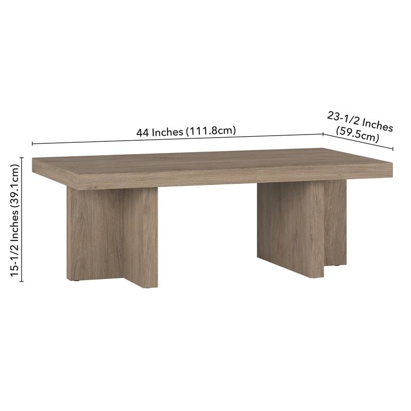 Dimitra 44" Wide Rectangular Coffee Table