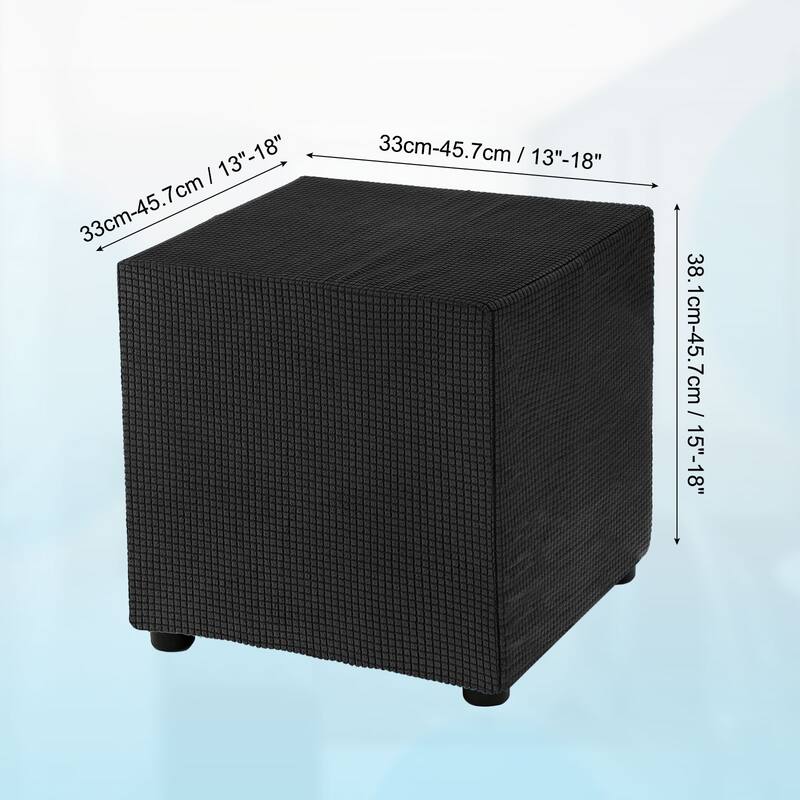 Square Ottoman Cover 18x18x18 inch Polyester Ottoman Slipcovers