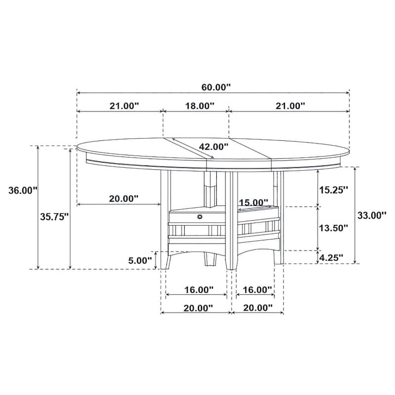 Lavon 5-piece Wood Frame Counter Height Dining Set