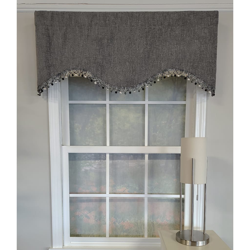 RLF Home Jasper Cornice Valance with Tassel Trim