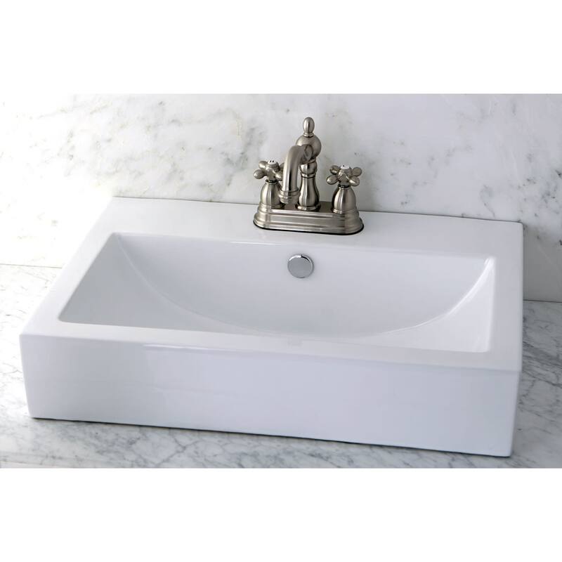 Kingston Brass Heritage Centerset Bathroom Faucet with Brass Pop-Up