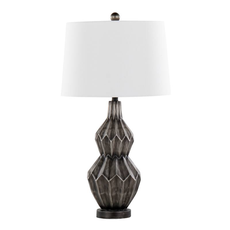 Astro 31.5" Poly Table Lamp - Brushed Black Silver