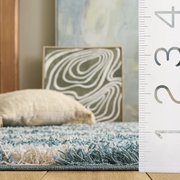 dimension image slide 0 of 2, SAFAVIEH Dallas Shag Melahat Trellis 1.5-inch Thick Rug