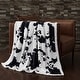 preview thumbnail 4 of 158, Indigo Hill by HiEnd Accents Campfire Sherpa Fleece Throw, 1PC or 3PC 1-Piece - Elsa-Black