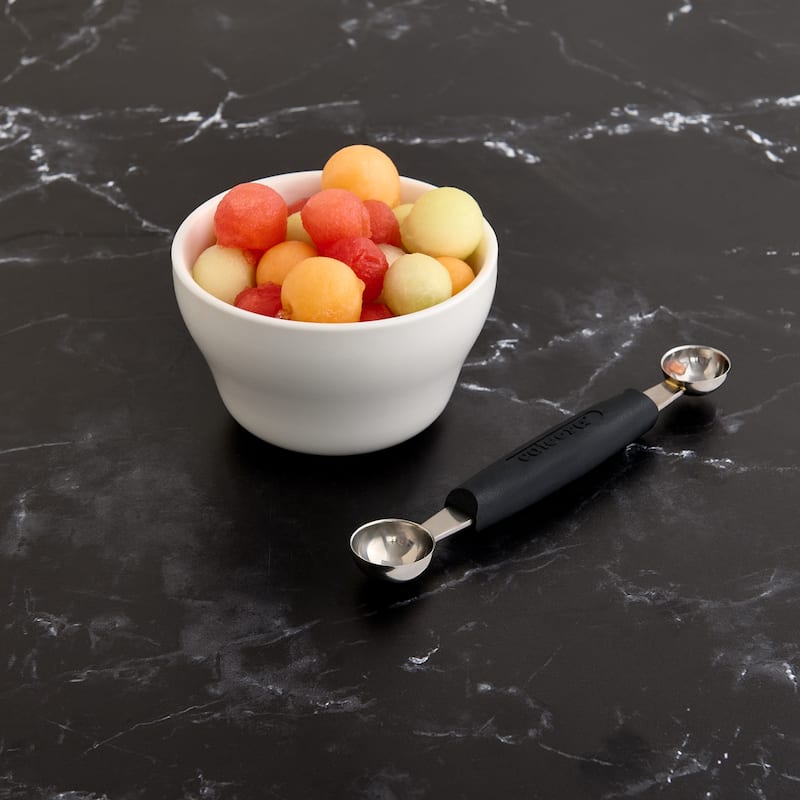 CatCora Melon Baller, Dual Blades 10/15-Millimeter For Melon Balls and Garnishes, Soft Handle
