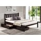 preview thumbnail 16 of 26, Poppy Solid Wood Twin or Full Size Bed Full Espresso Storage - Espresso