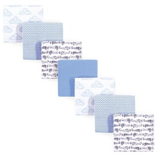 Hudson Baby Infant Boy Cotton Flannel Receiving Blankets Bundle, Airplane, One Size - Airplane - One Size