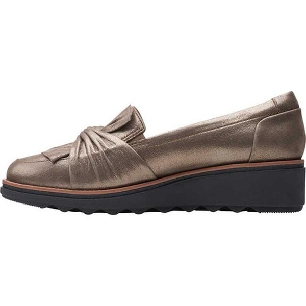 clarks platform loafers