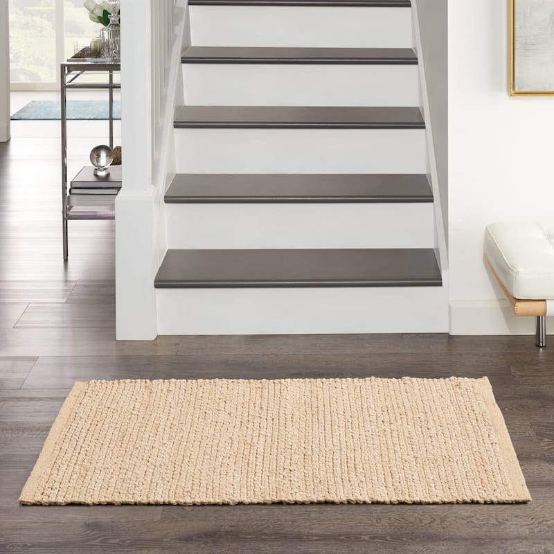 Nourison Natural Jute Indoor only Solid Area Rug