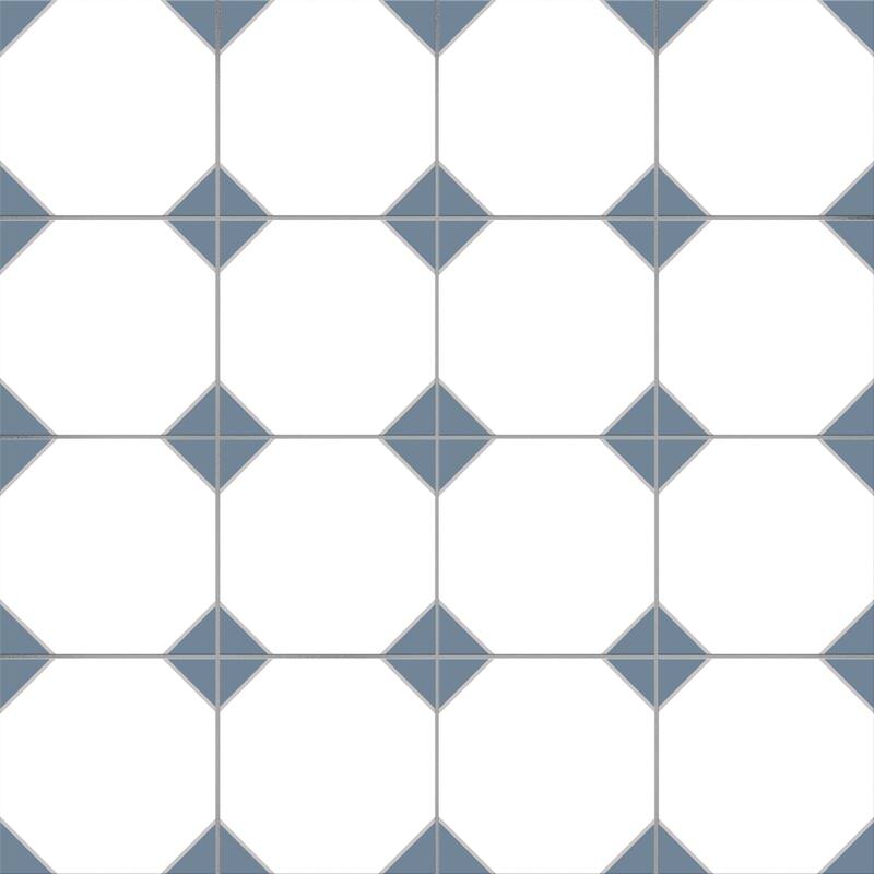 Merola Tile Canterbury Blue 12-7/8" x 12-7/8" Porcelain Floor and Wall Tile