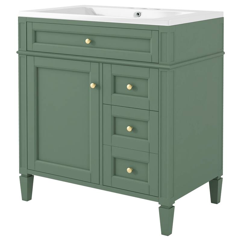 30"Wall Mounted Bathroom Vanity with Resin Sink