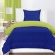 preview thumbnail 1 of 3, Lil' Sis Lime and Cobalt Blue Reversible Comforter set Twin