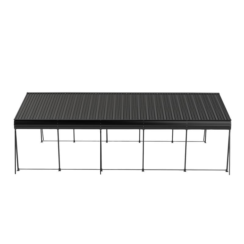 Outdoor Metal Storage Carport w/ Hooks,Expansion Screws,Fixed Pieces