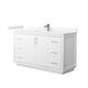 Option White / Carrara Cultured Marble Top / Brushed