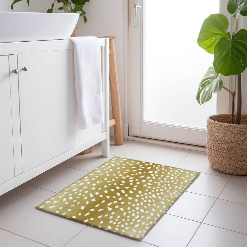 Premium Washable Super Soft Animal Print Ombre Mayfield Rug - Gilded - 1' 8" x 2' 6"