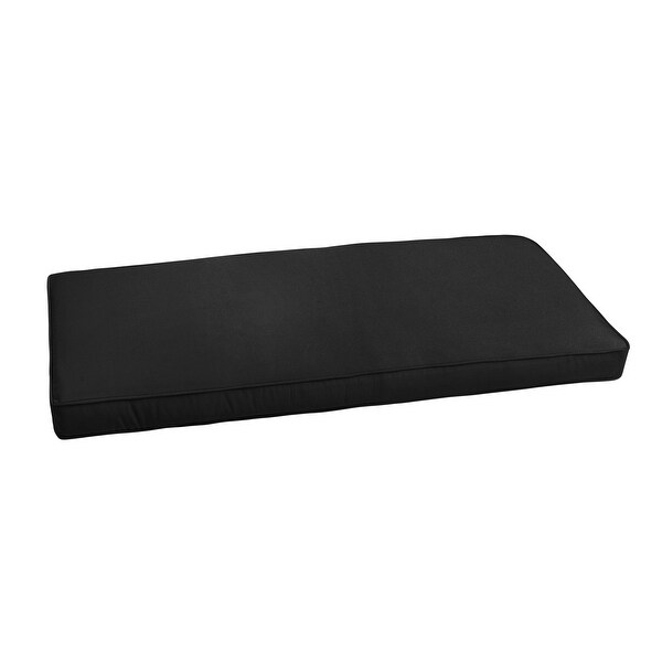 Sunbrella Black 55x18 Corded Outdoor Bench Cushion by Havenside