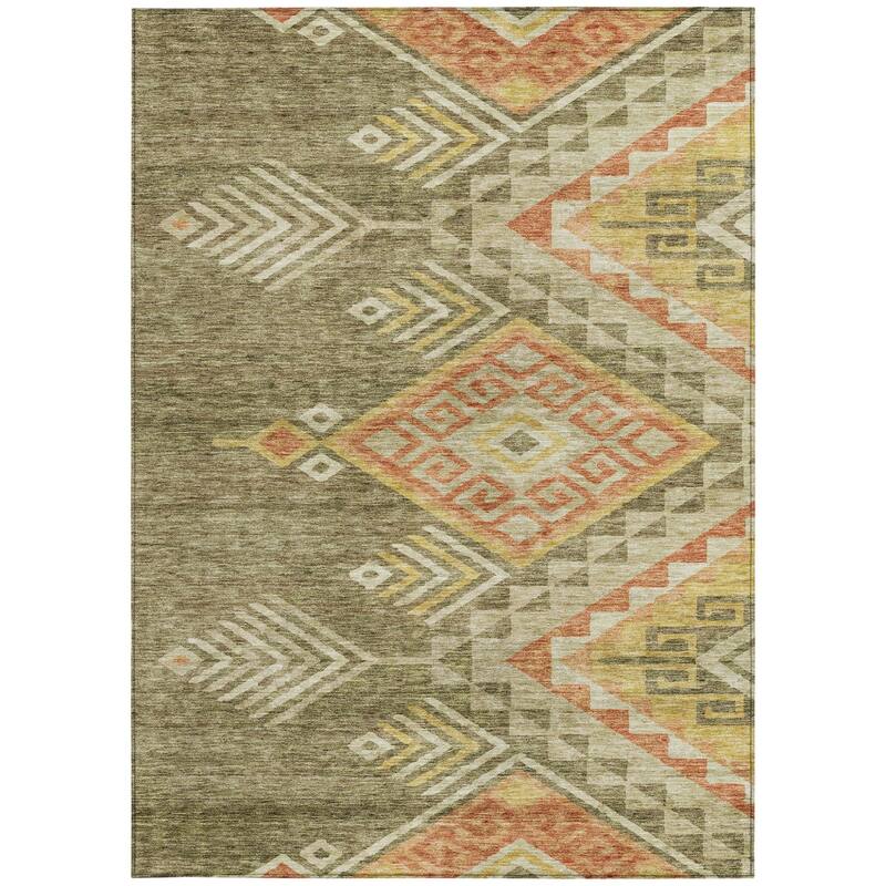 HomeRoots Southwestern Transitional Rectangle Outdoor Rug