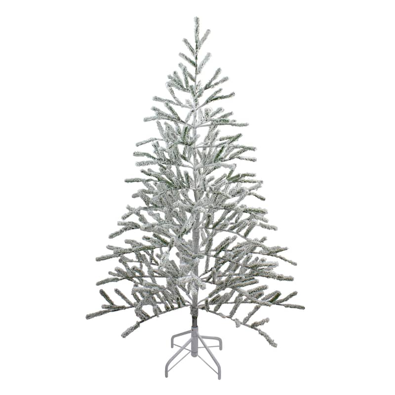 5' Flocked Alpine Twig Artificial Christmas Tree - Unlit - 5 Foot
