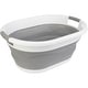 preview thumbnail 1 of 5, Collapsible Laundry Basket - 10.3-Gallon Portable Sink - Multipurpose Plastic Bin - Camping Essentials by Wakeman Outdoors Grey