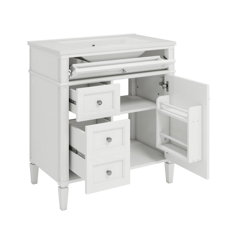 30" Bathroom Vanity with Ceramic Sink