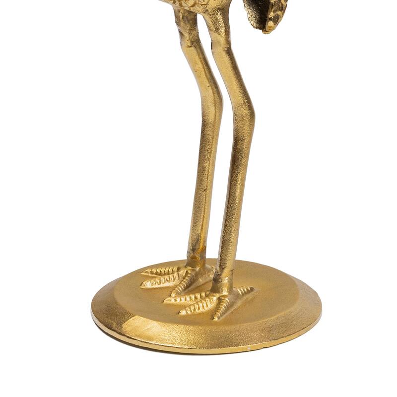 Nysha 25" Glass Top Flamingo end Table, Pink, by JONATHAN Y