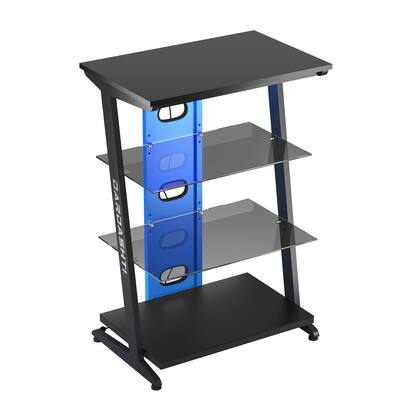 Dardashti 4-Tiered Tempered Glass Adjustable Gaming Shelf