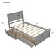 preview thumbnail 3 of 16, Twin Platform Storage Bed with Wheel-Out Drawers