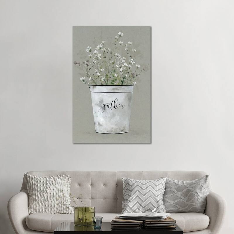 iCanvas "Bouquet of Grace Bucket Gather" by Carol Robinson Canvas Print - 48x32x1.5