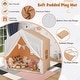 preview thumbnail 7 of 8, Costway Kid's Play Tent Toddler Playhouse Castle Solid Wood Frame with - See Details