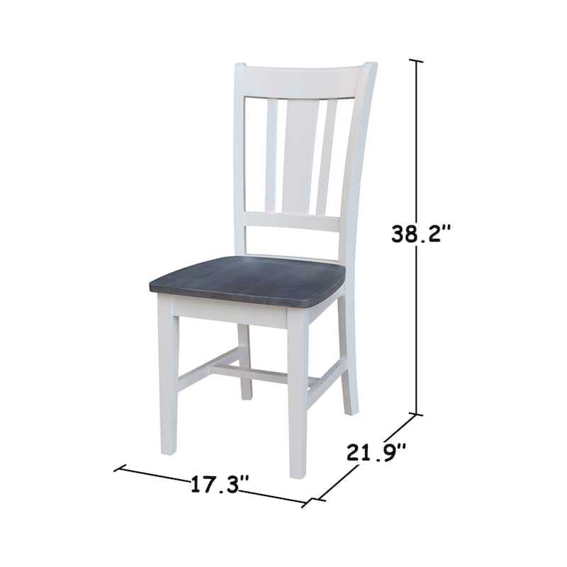 42" Solid Wood Dual Drop Leaf Table with 2 Dining Chairs - 3 Piece Set