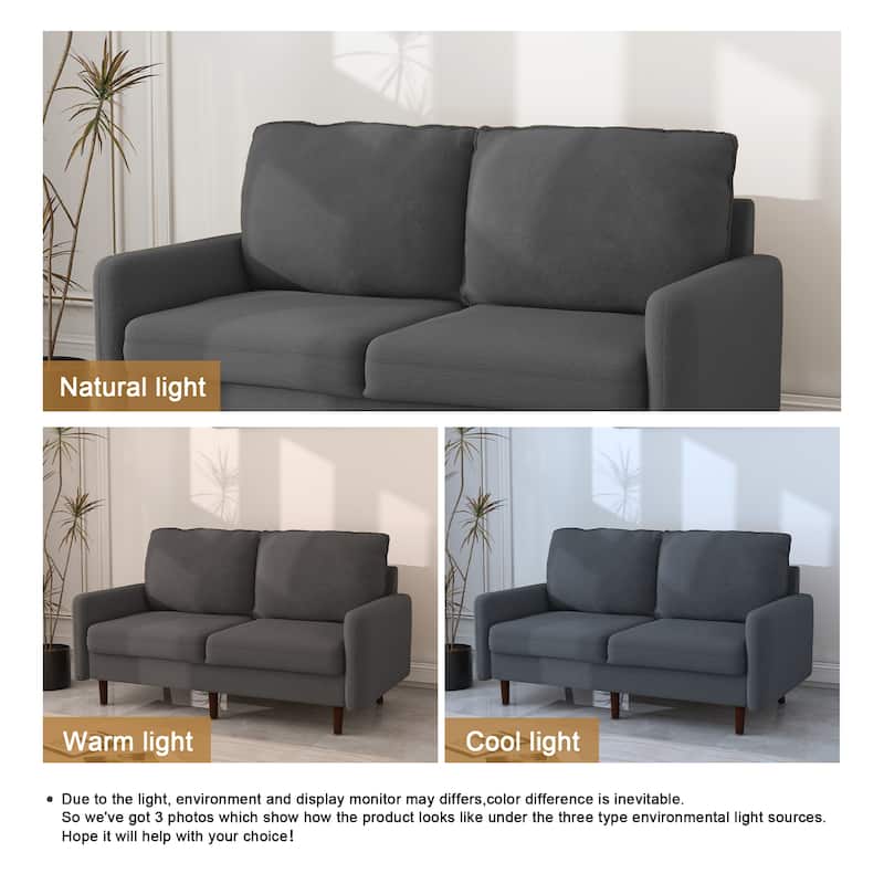 56.88" Modern Couch Velvet Loveseat Sofa for Living Room Furniture