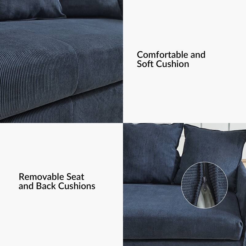 Gottfried 80" Slipcovered Sofa with Two Slipcovers by HULALA HOME