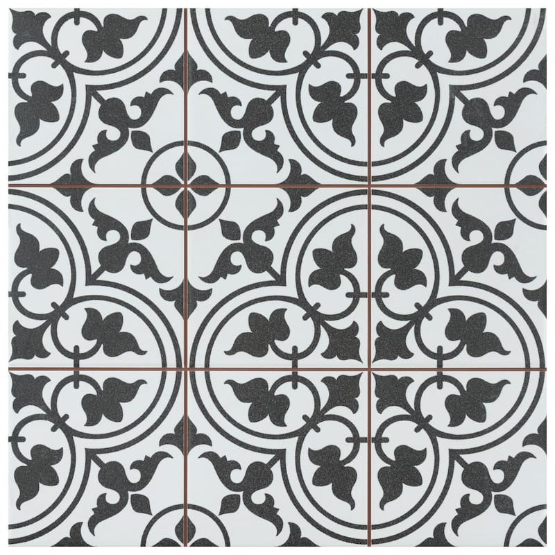 Merola Tile Harmonia Classic White 13" x 13" Ceramic Floor and Wall Tile