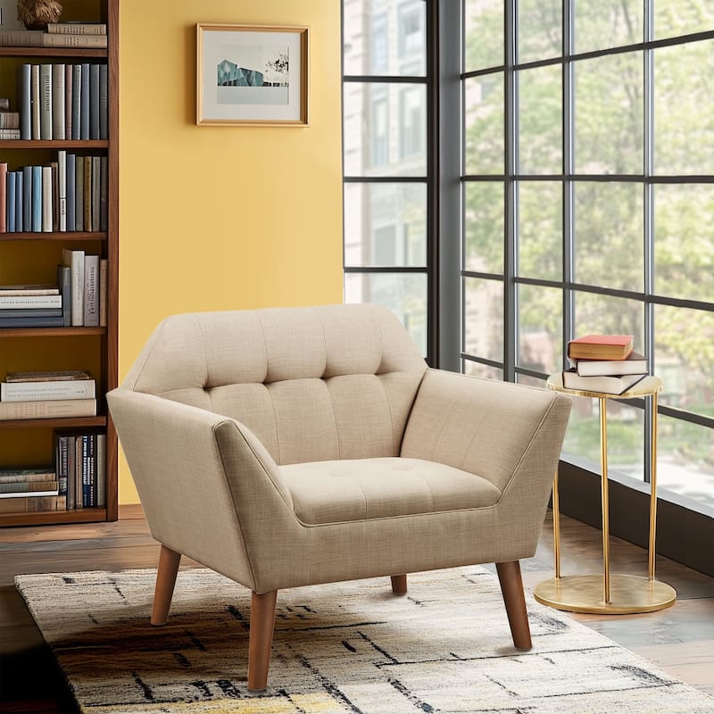 INK IVY Newport Wide Mid-Century Modern Lounge Chair