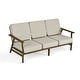preview thumbnail 54 of 90, Casual Wood Outdoor Patio Sofa Loveseat with Cushion