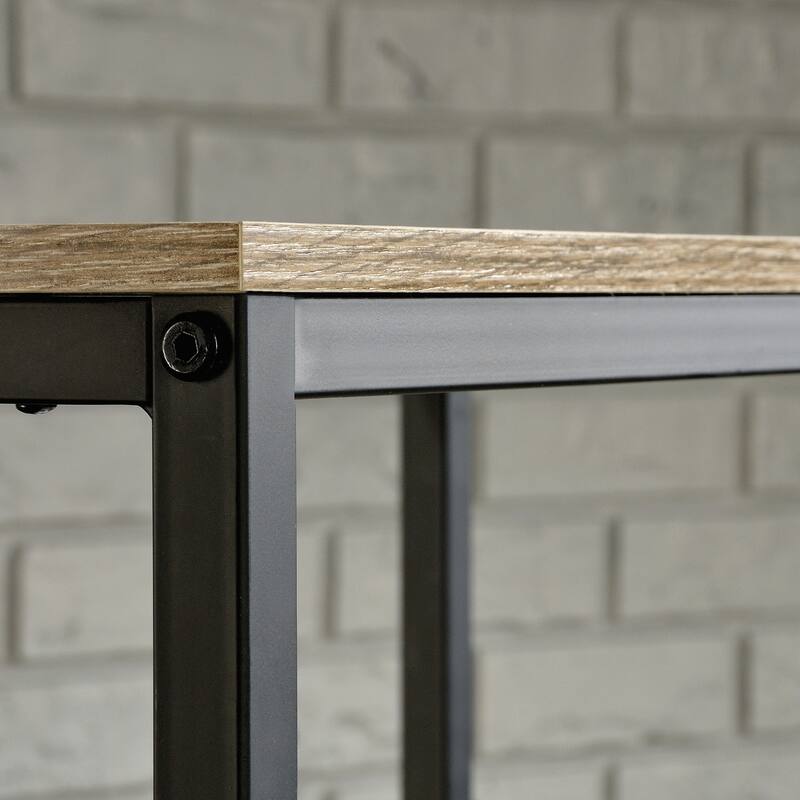 Wood Tall Bookcase with Open Shelves, Brown - 23.47" W x 11.64" D x 56.77" H